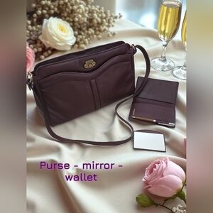 Eitienne Aigner purse mirror and Wallet bag set